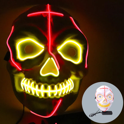 LED Skull Mask with Creepy Blood Effects for Halloween